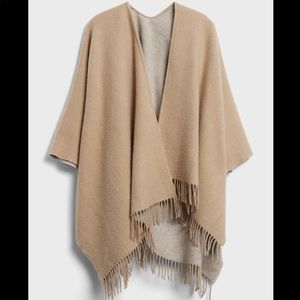Banana Republic Reversible Wool-Blend Poncho